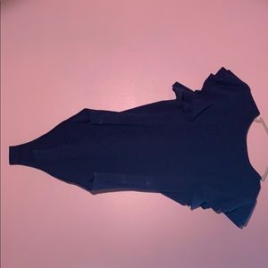 SHEIN blue body suit with ruffles